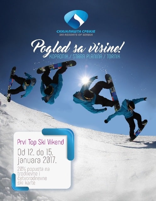 Prvi Top ski vikend na Kopaoniku počinje u četvrtak 12 Januara i traje do 15. januara. U okviru prvog ovogodišnjeg Top ski vikenda, skijaši i borderi ....